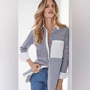 Block Stripe Tunic Shirt